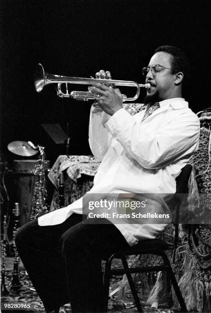 Trumpet player Lester Bowie performs live on stage with The Art Ensemble Of Chicago at Vredenburg in Utrecht, Netherlands on May 01 1984