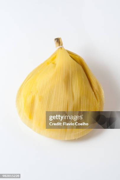 pamonha isolated on white background - inside corn silo stock pictures, royalty-free photos & images