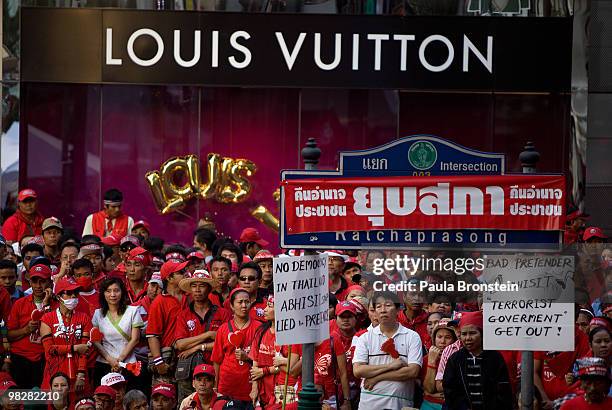 Thousands of Red shirt supporters of former PM Thaksin Shinawatra defy the government for a fourth day by taking over the streets of the city's main...