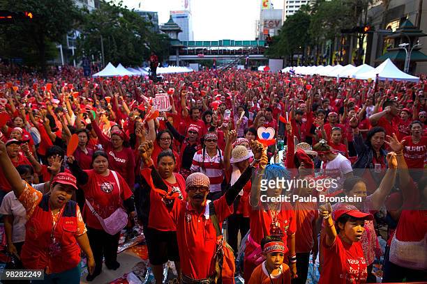 Thousands of Red shirt supporters of former PM Thaksin Shinawatra defy the government for a fourth day by taking over the streets of the city's main...