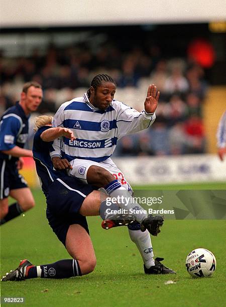 Jermaine Darlington of QPR and Steve Yates of Tranmere in action during the Queens Park Rangers v Tranmere Rovers Nationwide First Division match...
