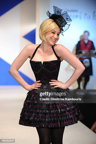 Singer Kellie Pickler attends the 8th annual "Dressed To Kilt" Charity Fashion Show at M2 Ultra Lounge on April 5, 2010 in New York City.