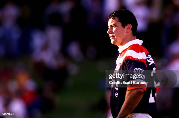Adrian Morley of the Roosters in action during the round five National Rugby League match between the Northern Eagles and Sydney Roosters played at...