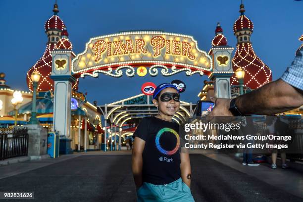 Nicholas Sandoval records an intro to a video for his father, Richard Sandoval, to use on his website - hispaniclifestyle.com - during media say at...