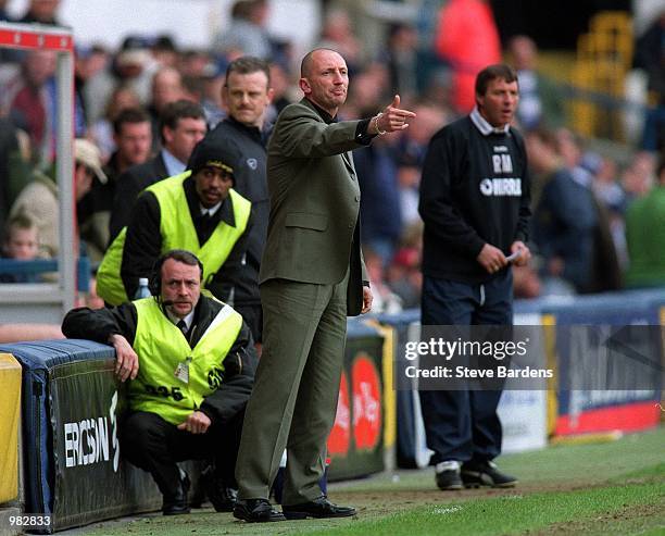 Manager Ian Holloway gives instructions during the Queens Park Rangers v Tranmere Rovers Nationwide First Division match played at Loftus Road,...