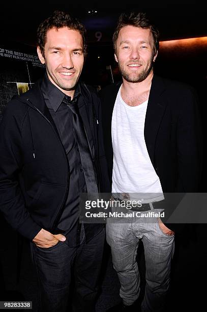 Director Nash Edgerton and writer/actor Joel Edgerton arrive at the Los Angeles premiere of "The Square" at the Landmark Theater on April 5, 2010 in...