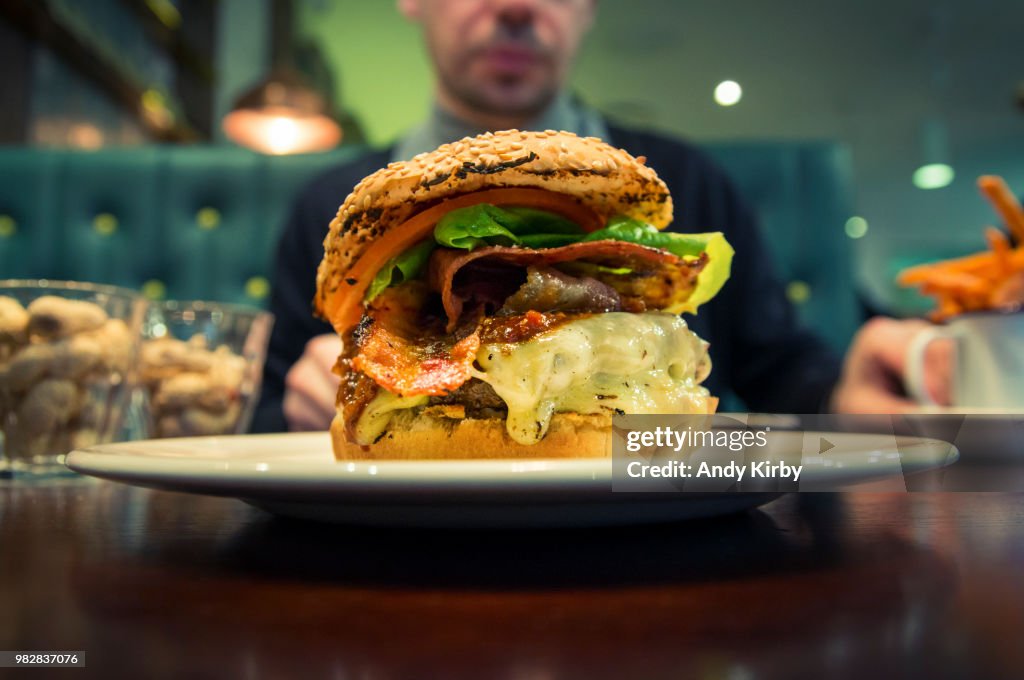 Cheese And Bacon Burger High-Res Stock Photo - Getty Images