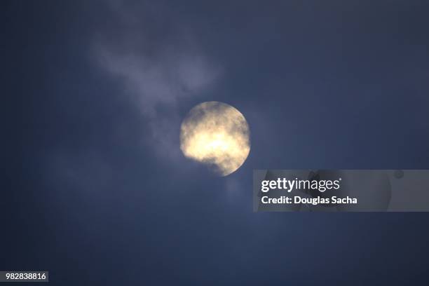 moon in the dark sky - halloween moon stock pictures, royalty-free photos & images