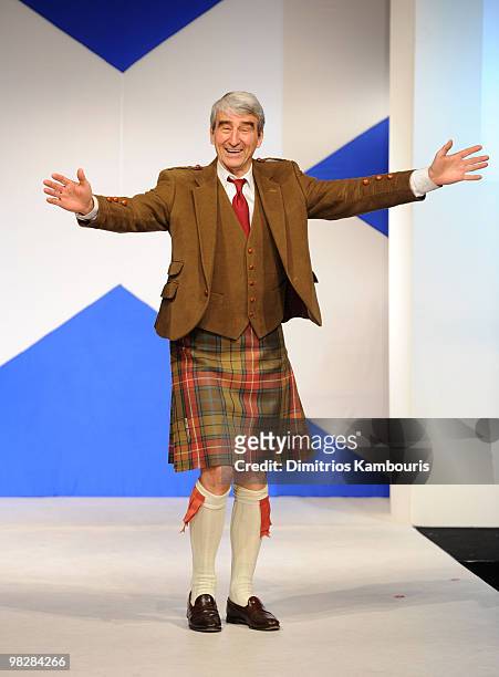 Actor Sam Waterston attends the 8th annual "Dressed To Kilt" Charity Fashion Show at M2 Ultra Lounge on April 5, 2010 in New York City.