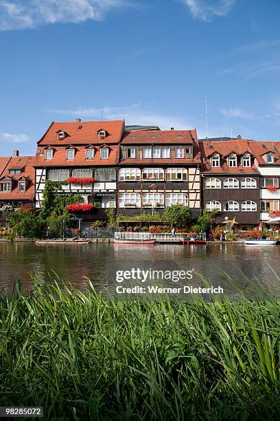 germany, bavaria, franconia, bamberg, little venice - klein venedig stock pictures, royalty-free photos & images