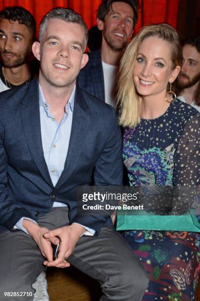 Russell Tovey and Joanne Froggatt, both wearing Paul Smith, attend the Paul Smith SS19 Menswear Show during Paris Fashion Week at Elysee Montmartre...