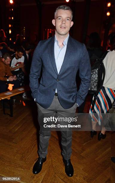 Russell Tovey, wearing Paul Smith, attends the Paul Smith SS19 Menswear Show during Paris Fashion Week at Elysee Montmartre on June 24, 2018 in...