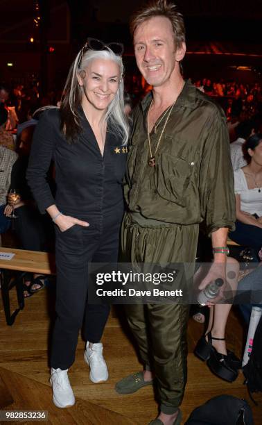 Catherine Hayward and Tom Stubbs attend the Paul Smith SS19 Menswear Show during Paris Fashion Week at Elysee Montmartre on June 24, 2018 in Paris,...
