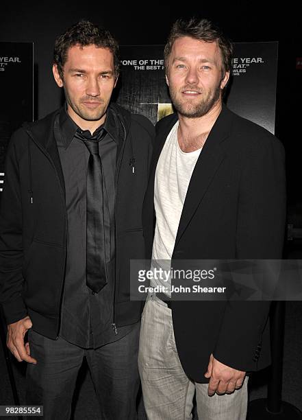 Director Nash Edgerton and actor/writer Joel Edgerton arrive at the Los Angeles premiere of 'The Square' at the Landmark Theater on April 5, 2010 in...