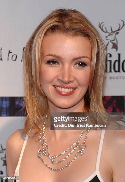 Hilary Rowland attends the 8th annual "Dressed To Kilt" Charity Fashion Show at M2 Ultra Lounge on April 5, 2010 in New York City.