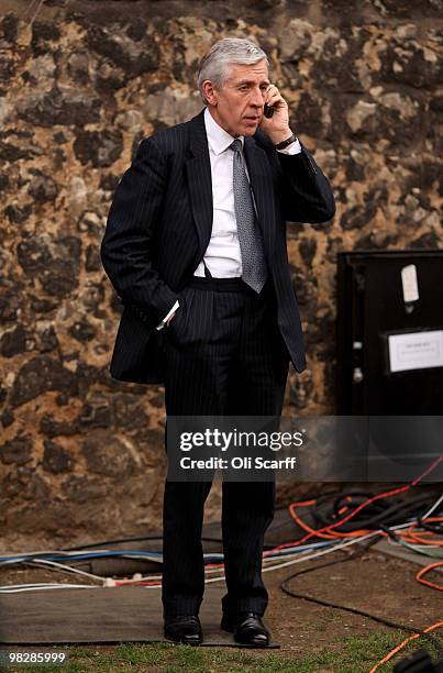 Jack Straw, the Secretary of State for Justice, gives an interview near Parliament on April 6, 2010 in London, England. Prime Minister Gordon Brown...