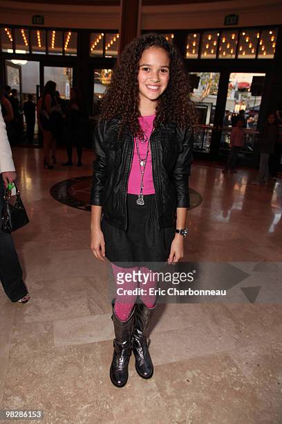 Madison Pettis at IndustryWorks' Premiere of 'The Perfect Game' at the Grove on April 04, 2010 in Los Angeles, California.