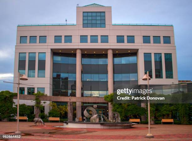 city hall, moncton, new brunswick, canada - brunswick centre stock pictures, royalty-free photos & images