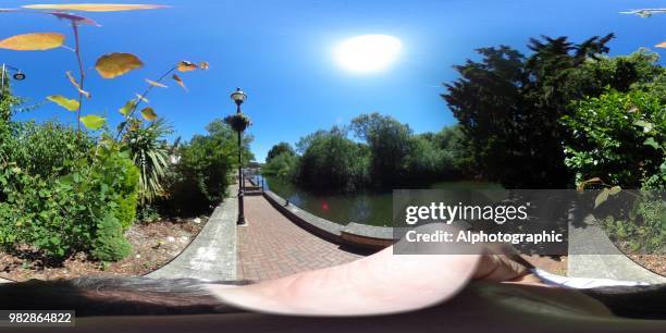 st ives, cambridgeshire 360 - duck tow path stockfoto's en -beelden