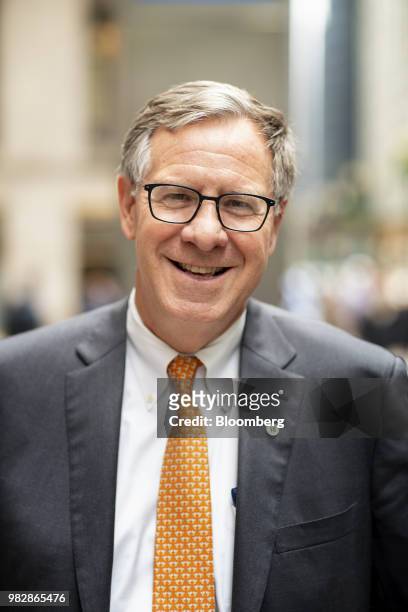 David Casper, president and chief executive officer of BMO Harris Bank NA, stands for photograph outside of the company's headquarters in Chicago,...