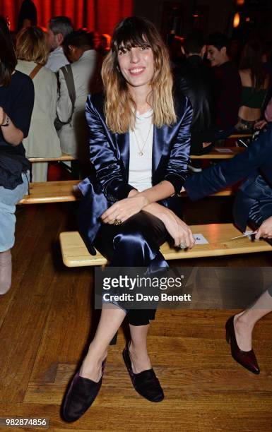Lou Doillon, wearing Paul Smith, attends the Paul Smith SS19 Menswear Show during Paris Fashion Week at Elysee Montmartre on June 24, 2018 in Paris,...