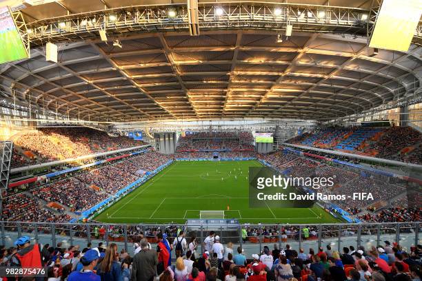 General view inside the stadium during the 2018 FIFA World Cup Russia group H match between Japan and Senegal at Ekaterinburg Arena on June 24, 2018...