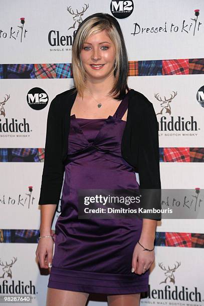 Olympic curler Eve Muirhead attends the 8th annual "Dressed To Kilt" Charity Fashion Show at M2 Ultra Lounge on April 5, 2010 in New York City.