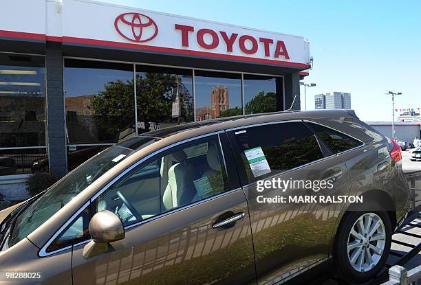 Cars for sale at a Toyota dealer in Hollywood on April 6, 2010. The United States said it was seeking a 16-million-dollar fine against Japanese auto...