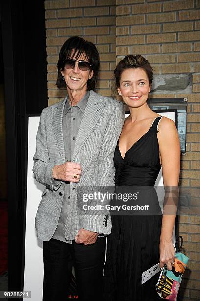 Musician Ric Ocasek and wife Paulina Porizkova attend a special screening of "The Limits of Control" at Landmark's Sunshine Theater on April 28, 2009...