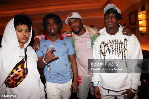 Samaria, Lou Got Cash, Saint Harraway, and Ski Mask the Slump God attend the Republic Records BET Awards Dinner at Beauty & Essex on June 23, 2018 in...