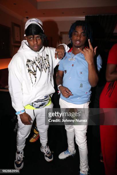 Ski Mask the Slump God and Lou Got Cash attend the Republic Records BET Awards Dinner at Beauty & Essex on June 23, 2018 in Los Angeles, California.