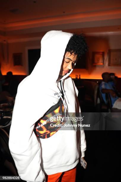 Samaria attends the Republic Records BET Awards Dinner at Beauty & Essex on June 23, 2018 in Los Angeles, California.