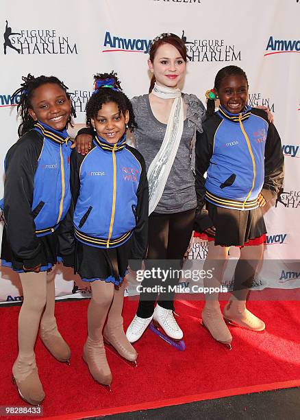 Olympic figure skater Sasha Cohen attends the Figure Skating in Harlem's 2010 Skating with the Stars benefit gala in Central Park on April 5, 2010 in...