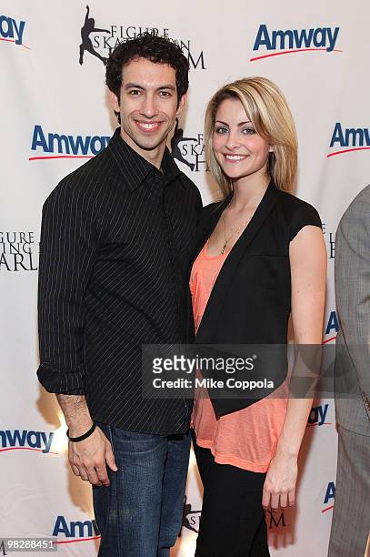 Figure skaters Tanith Belbin and Ben Agosto attend the Figure Skating in Harlem's 2010 Skating with the Stars benefit gala in Central Park on April...