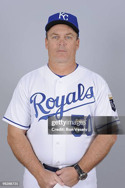 John Gibbons of the Kansas City Royals poses during Photo Day on Friday, February 26, 2010 at Surprise Stadium in Surprise, Arizona.