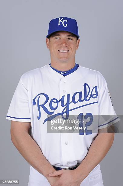 Mitch Maier of the Kansas City Royals poses during Photo Day on Friday, February 26, 2010 at Surprise Stadium in Surprise, Arizona.