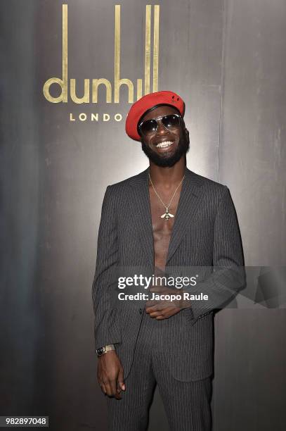 Kojey Radical attends the Dunhill London Menswear Spring/Summer 2019 show as part of Paris Fashion Week on June 24, 2018 in Paris, France.