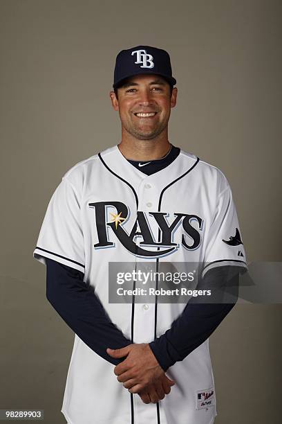 Pat Burrell of the Tampa Bay Rays poses during Photo Day on Friday, February 26, 2010 at Charlotte County Sports Park in Port Charlotte, Florida.