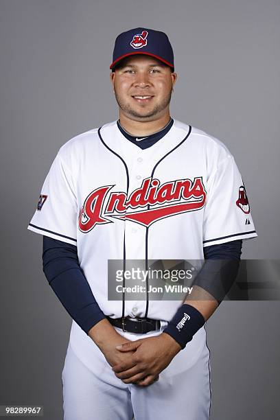 Jhonny Peralta of the Cleveland Indians poses during Photo Day on Sunday, February 28, 2010 at Goodyear Ballpark in Goodyear, Arizona.