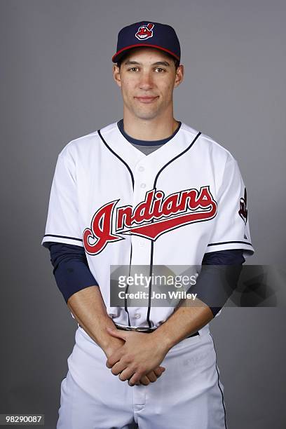 Grady Sizemore of the Cleveland Indians poses during Photo Day on Sunday, February 28, 2010 at Goodyear Ballpark in Goodyear, Arizona.