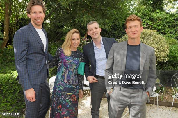 James Cannon, Joanne Froggatt, Russell Tovey and Ed Speleers, all wearing Paul Smith, attend the Paul Smith SS19 VIP dinner during Paris Fashion Week...