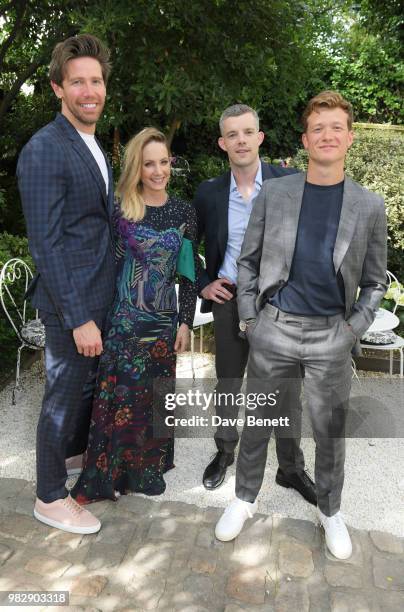 James Cannon, Joanne Froggatt, Russell Tovey and Ed Speleers, all wearing Paul Smith, attend the Paul Smith SS19 VIP dinner during Paris Fashion Week...