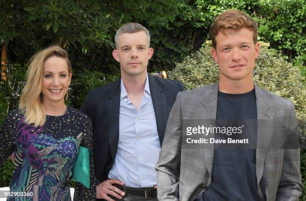 Joanne Froggatt, Russell Tovey and Ed Speleers, all wearing Paul Smith, attend the Paul Smith SS19 VIP dinner during Paris Fashion Week at Hotel...