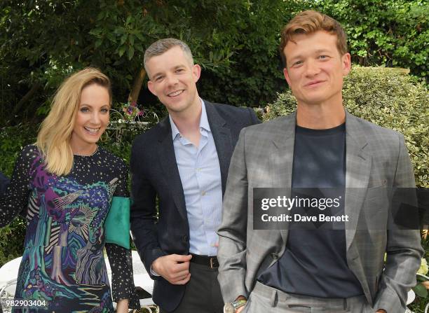 Joanne Froggatt, Russell Tovey and Ed Speleers, all wearing Paul Smith, attend the Paul Smith SS19 VIP dinner during Paris Fashion Week at Hotel...