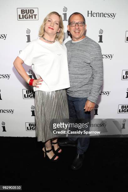 Erika Savage and Philip Alberstat attend IGA X BET Awards Party 2018 on June 24, 2018 in Los Angeles, California.