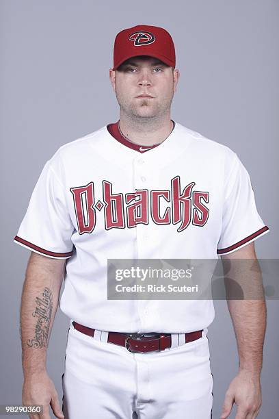 Chris Snyder of the Arizona Diamondbacks poses during Photo Day on Saturday, February 27, 2010 at Tucson Electric Park in Tucson, Arizona.