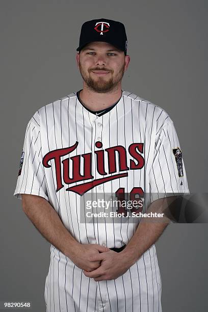 Jason Kubel of the Minnesota Twins poses during Photo Day on Monday, March 1, 2010 at Hammond Stadium in Fort Myers, Florida.