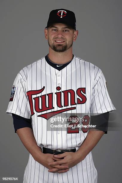 Jesse Crain of the Minnesota Twins poses during Photo Day on Monday, March 1, 2010 at Hammond Stadium in Fort Myers, Florida.