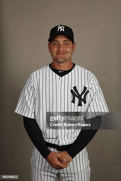 Francisco Cervelli of the New York Yankees poses during Photo Day on Thursday, February 25, 2010 at Steinbrenner Field in Tampa, Florida.