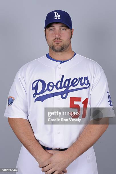 Jonathan Broxton of the Los Angeles Dodgers poses during Photo Day on Saturday, February 27, 2010 at Camelback Ranch in Glendale, Arizona.